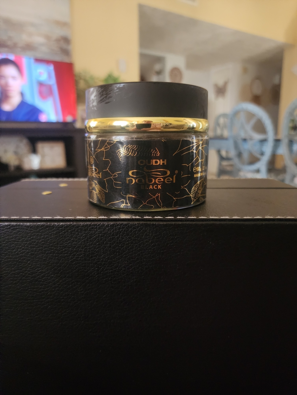 Oudh Nabeel Black Scented Paste - Black & Gold Jar BAKHOOR
